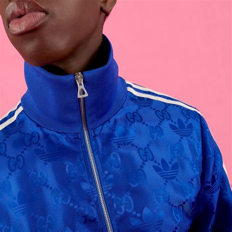 blue gucci adidas jacket